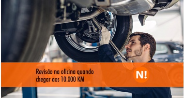 Revisão na oficina quando chegar aos 10.000 KM