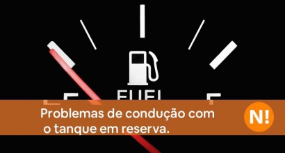 Problemas de condução com o tanque em reserva.