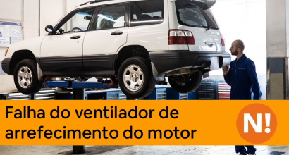 Falha do ventilador de arrefecimento do motor